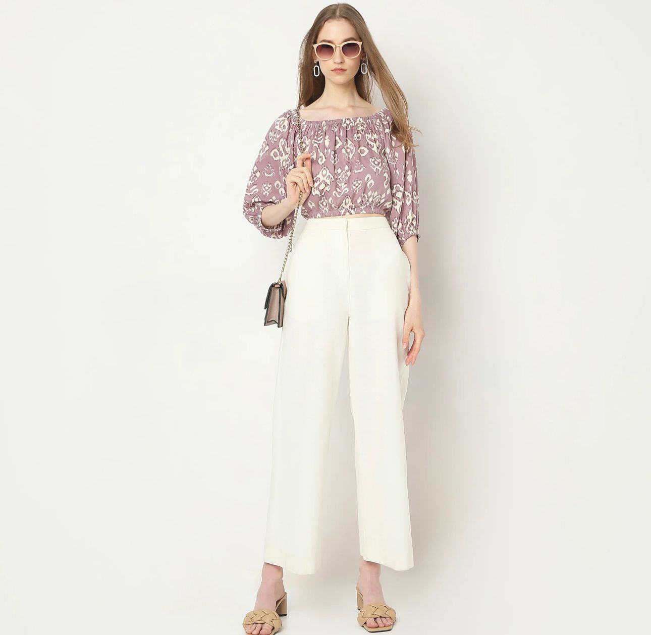 Regular Fit Printed Crop Top