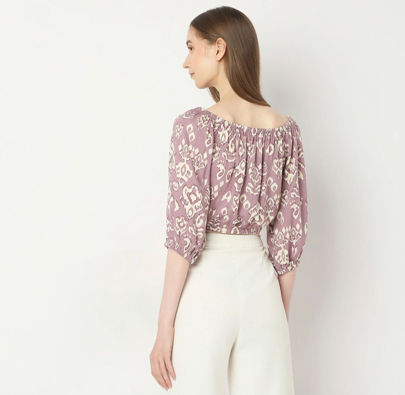 Regular Fit Printed Crop Top