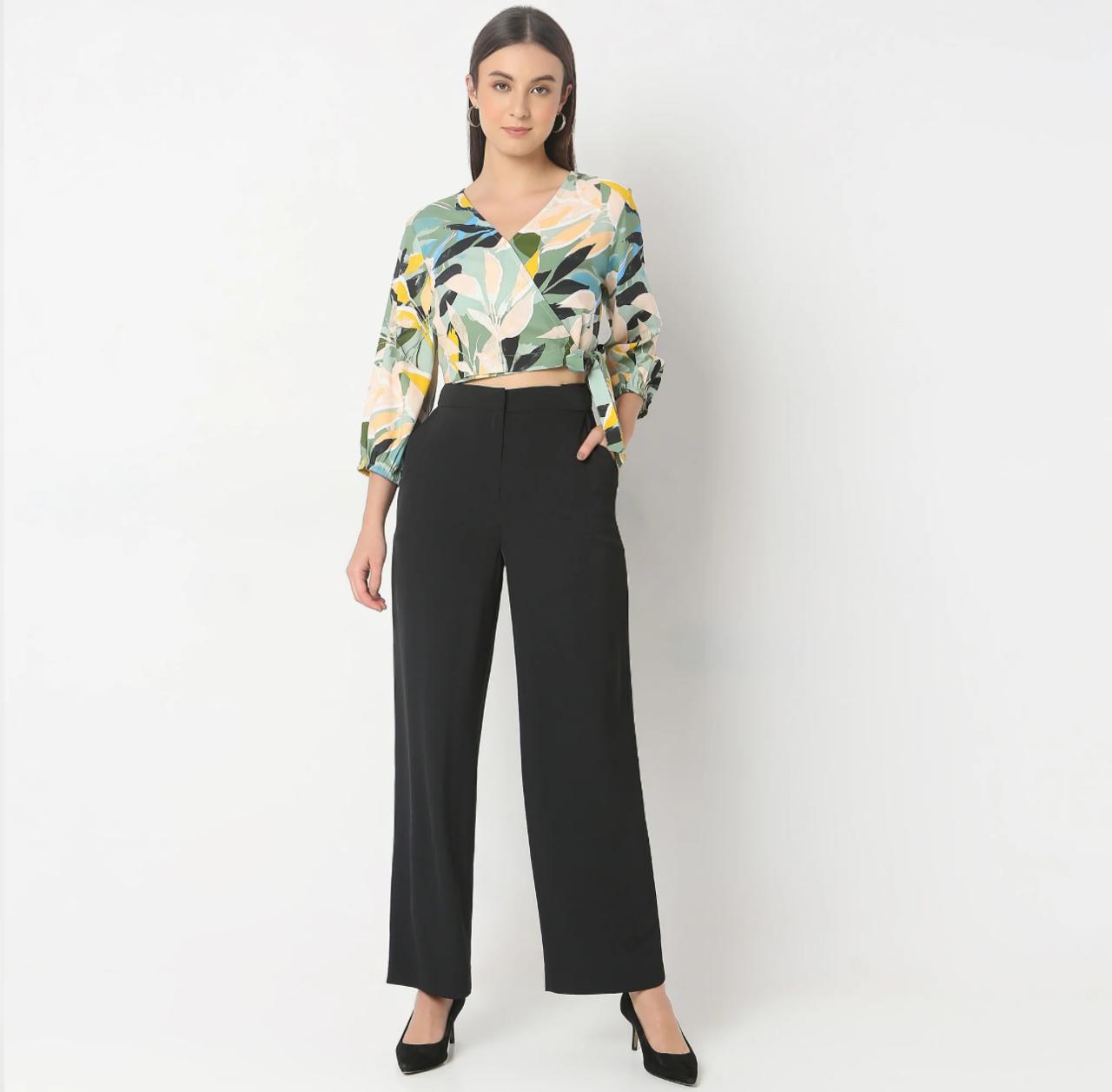 Regular Fit Printed Crop Top