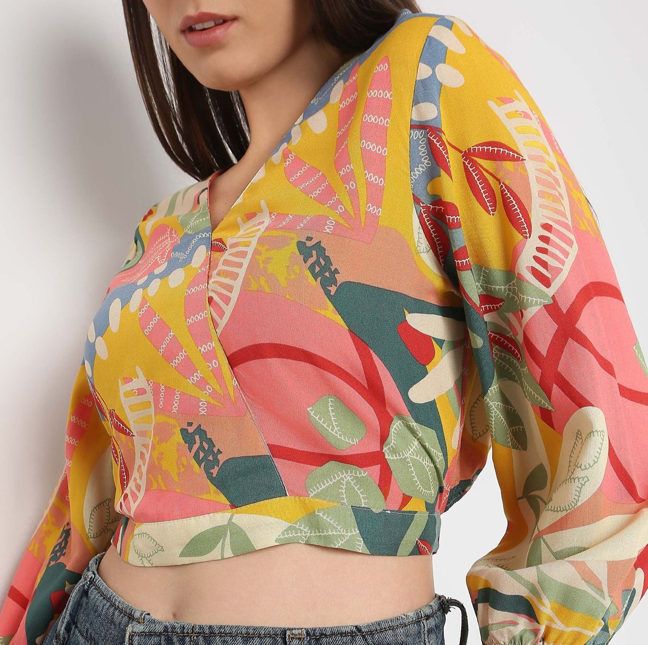 Boxy Fit Printed Crop Top